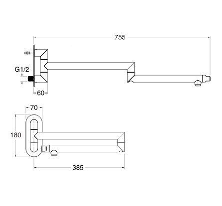 Cristina Inox Lines KX57028 Складной кран для кухни, в магазине ...