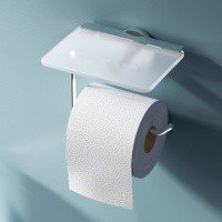 AM.PM X-Joy A85A341500 Держатель для туалетной бумаги с полочкой (хром)
