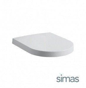 SIMAS E-Line EL004BICR - Сиденье с крышкой для унитаза | Soft Close (белый | хром)
