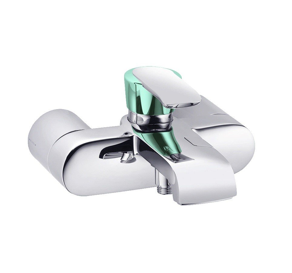 KLUDI JOOP! 55443H775 - Смеситель для ванны (хром - хрусталь зеленый)