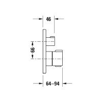 Duravit C.1 C14200014046 Термостатический смеситель для ванны - внешняя часть (чёрный матовый)
