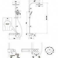Bravat Meissen F6277312CP-A-ENG Душевая система с функцией наполнения ванны (Хром)