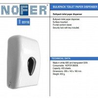 NOFER 05118.W Диспенсер для бумажных салфеток или листовой туалетной бумаги (белый)