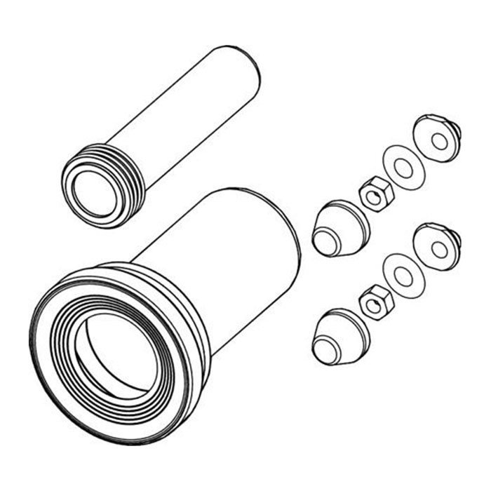 TECE Profil 9820214 Комплект удлинительных патрубков для унитаза 30 см ...