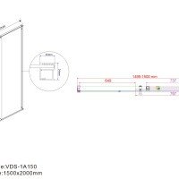 Vincea Arno VPS-1A150CL Душевая дверь 1500*2000 мм (профиль хром | витраж прозрачное стекло)