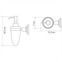 WasserKRAFT Ammer K-7099 Дозатор для жидкого мыла подвесной (никель)