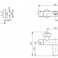 Термостатический смеситель для ванны VMB40 Toto NC/R