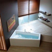 Акриловая ванна ALPEN Andra 180 L 72872, гарантия 10 лет, асимметричная форма, объём 277 литров, цвет - euro white (европейский белый)