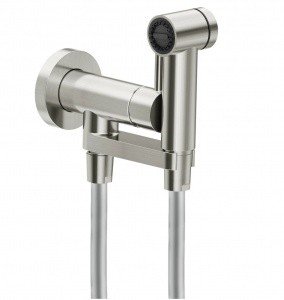 NOBILI AV00600IX Гигиенический душ - комплект со смесителем (нержавеющая сталь)