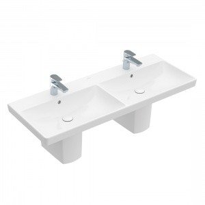 Villeroy Boch Avento 4A23CKRW Раковина двойная для ванной на 120 см (цвет белый камень, white stone ceramicplus)