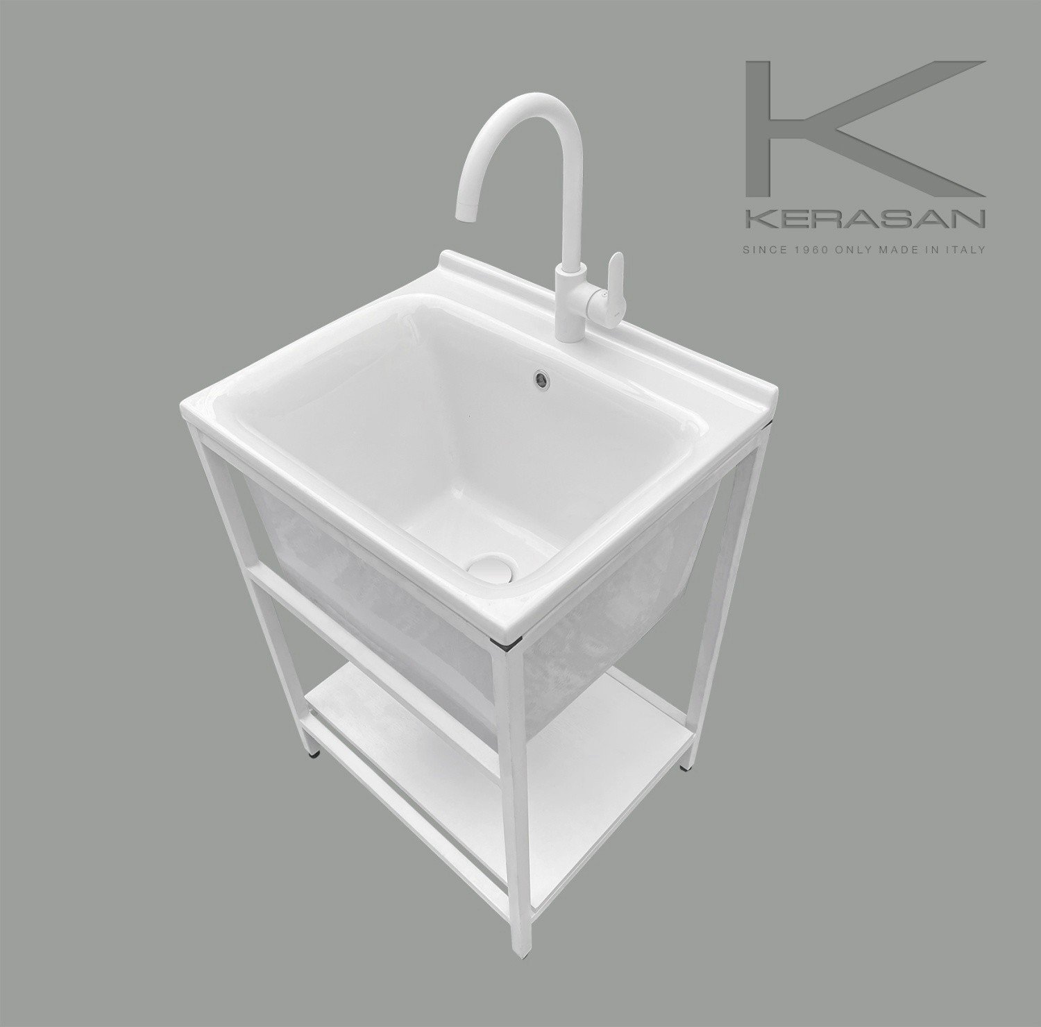 KERASAN Aquadom 0292SCW*1 Раковина для стирки и хозяйственных нужд 60* ...