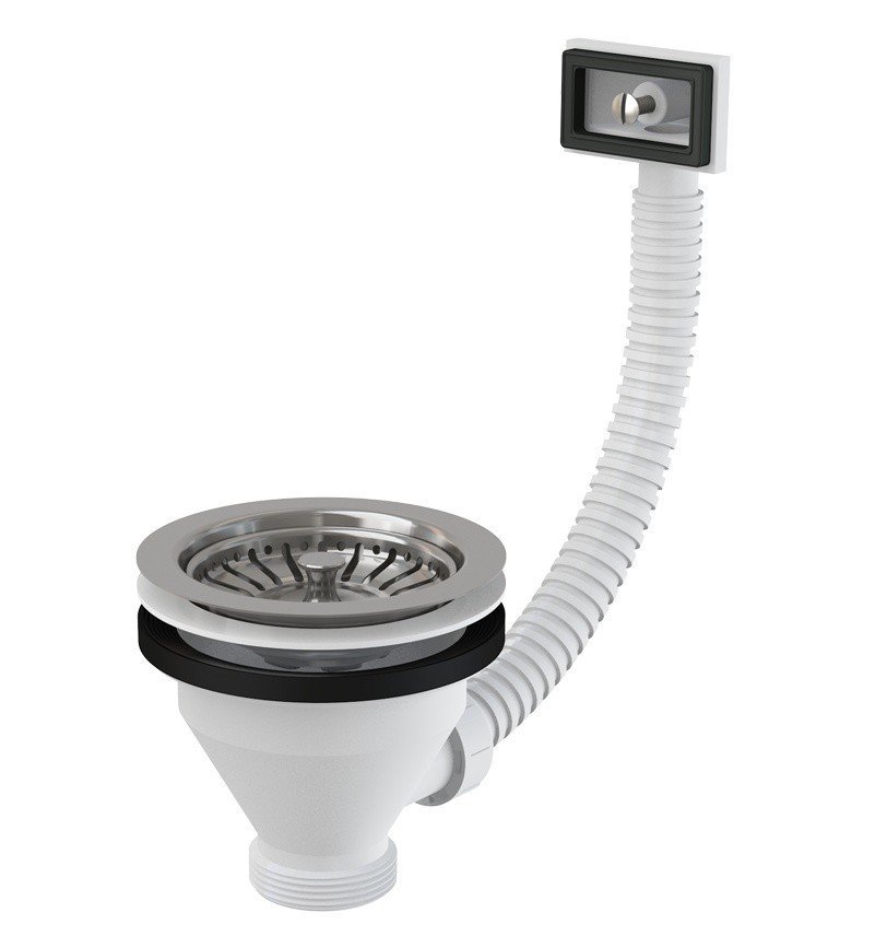 AlcaPlast A38 Выпуск для кухонной мойки (хром), купить в интернет ...