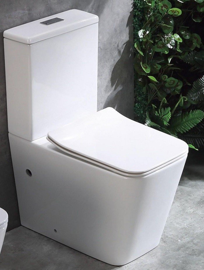 CeramaLux 2170AXMW Унитаз компакт безободковый с крышкой микролифт ...