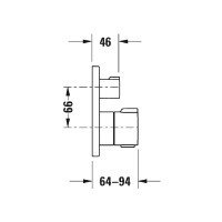 Duravit C.1 C14200015010 Термостатический смеситель для душа - внешняя часть (хром)