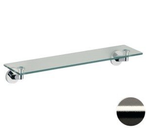 REMER Guest GS20NP Полка для ванной комнаты 530 мм (прозрачное стекло | никель брашированный глянцевый)