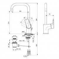 A6571AA Ideal Standard Tesi Высокий смеситель для раковины  (хром)