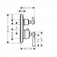 AXOR Montreux 16801260 Термостатический смеситель для душа (шлифованный хром)