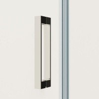 Vincea Extra VDP-1E1011CLGM Душевая дверь 1000/1100*2000 мм (профиль вороненая сталь | витраж прозрачное стекло)
