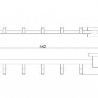 Savol Серия 65H S-06575H Вешалка с крючками - 5 крючков (чёрный матовый)