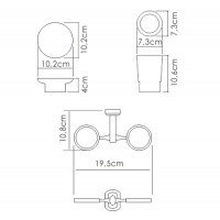 WasserKRAFT Oder K-28126 Подвесной держатель с мыльницей и стаканом (хром)