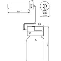 NOFER Automatics 03313.B Автоматический встраиваемый дозатор для жидкого мыла (хром)