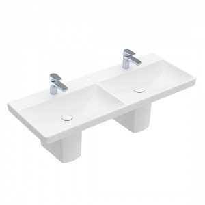 Villeroy Boch Avento 4A23CG01 Раковина двойная для ванной на 120 см (цвет альпийский белый)