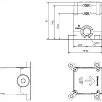 IB Rubinetti INC300XXXN_19 Внутренний механизм настенного смесителя для душа