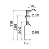 OMOIKIRI OM-01 4995003 Дозатор для жидкого мыла встраиваемый (античная латунь)