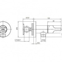 Bossini Paloma Flat E34001B.030 Гигиенический душ - комплект с монокомандным смесителем (хром)