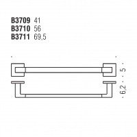 Colombo Design BasicQ B3709 Держатель для полотенца 41 см (хром)