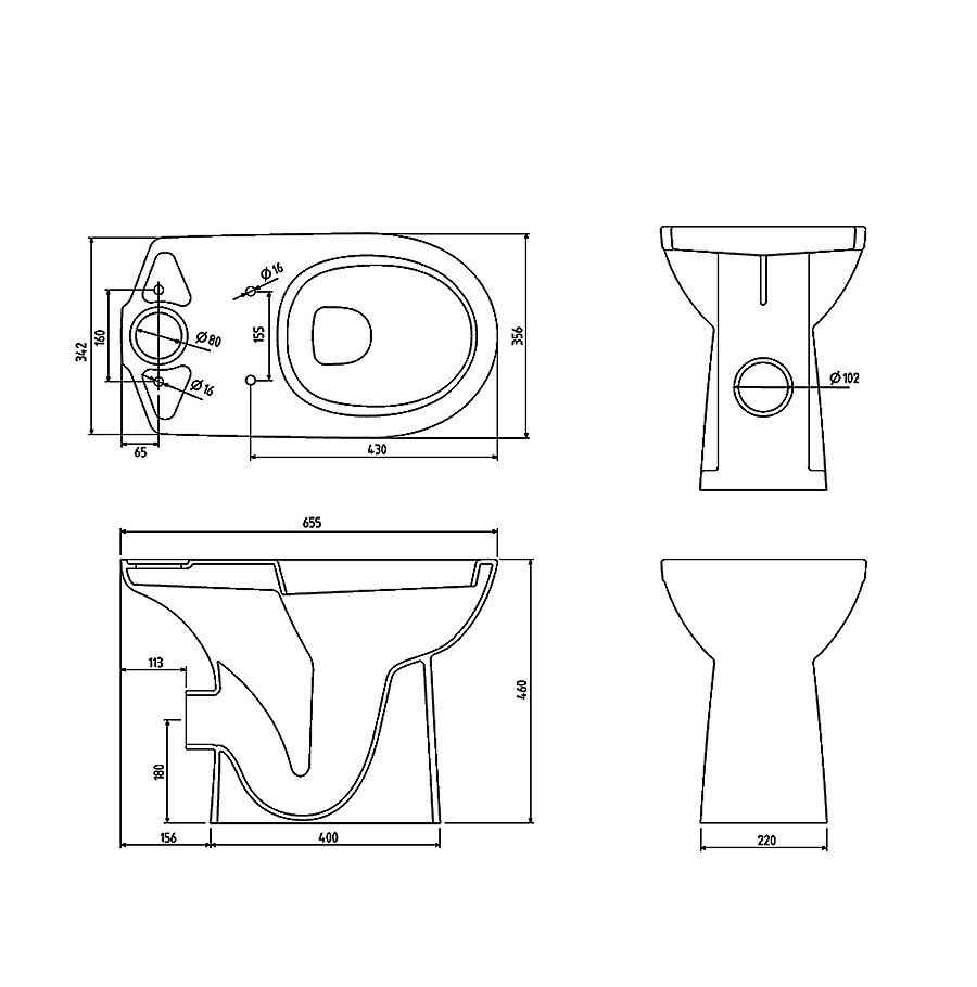 IFO Special RP732090111 - Унитаз напольный для инвалидов (МГН), с ...