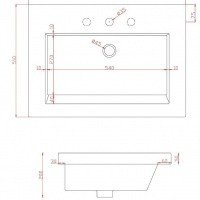 ArtCeram GAP GPL002 01 00 Раковина встраиваемая сверху на 71 см