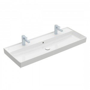 Villeroy Boch Collaro 4A33C4R1 Раковина двойная для ванной комнаты 1200x470 мм ceramicplus (альпийский белый)