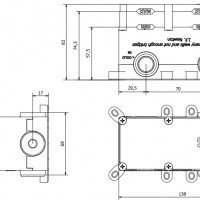 IB Rubinetti INC310XXXN_19 Внутренний механизм настенного смесителя для ванны