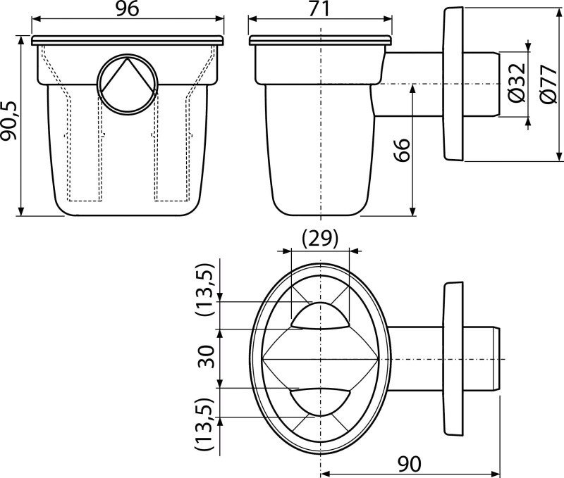 AlcaPlast AKS1 Сифон для сбора конденсата, купить в интернет-магазине ...
