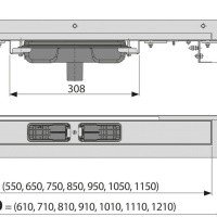 AlcaPlast Flexible Low APZ1104-550 Душевой трап 550 мм - для перфорированной решётки