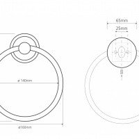 Bemeta Retro 144304062 Полотенцедержатель кольцо 16 см (хром)