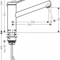 Смеситель для кухни 74802000 Hansgrohe Zesis, купить в магазине ...