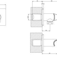 Gessi Inverso Shower 73061.149 Подключение для душевого шланга с держателем душа (нержавеющая сталь)