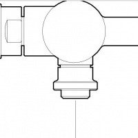 Jacob Delafon PURIST E14589-4A Однорычажный смеситель для ванны/душа со скрытым автоматическим переключателем (на месте крепления шланга для душа), кольцо ограничителя температур, скрытый аэратор с антиизвестковым покрытием, обратный клапан встроенный в п
