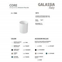 Galassia CORE 7305OC - Раковина накладная на столешницу Ø 37 см (цвет: охра)