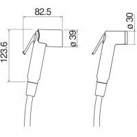NOBILI AD146/51CR Гигиенический душ - комплект с держателем и шлангом (хром)