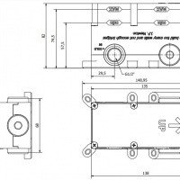 IB Rubinetti INC312XXXN_19 Внутренний механизм настенного смесителя для ванны