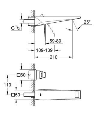 Смеситель для раковины 19783 000 Grohe Allure Brilliant, в магазине ...