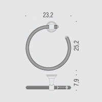 Colombo Design Hermitage B3331.HPS - Держатель для полотенца | кольцо (золото)