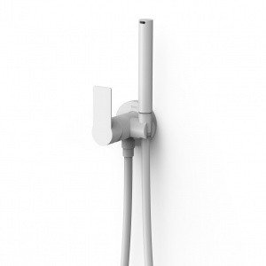 TRES Loft 20522201BM Гигиенический душ - комплект со смесителем (белый матовый)