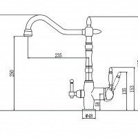 Savol S-L1803S Высокий смеситель для кухни с функцией подачи питьевой воды (песочный гранит)