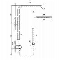 ZUCCHETTI PAN ZD1050 Душевая система с термостатом (хром)