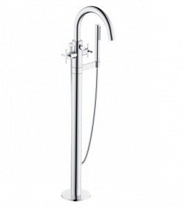 KLUDI Nova Fonte Classic 205900520 Напольный смеситель для ванны - внешняя часть (хром)