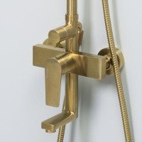 WasserKRAFT A15501 Душевая система - комплект со смесителем с функцией наполнения ванны (золото матовое)